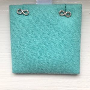 Anthropologie Sterling Silver Infinity Earrings